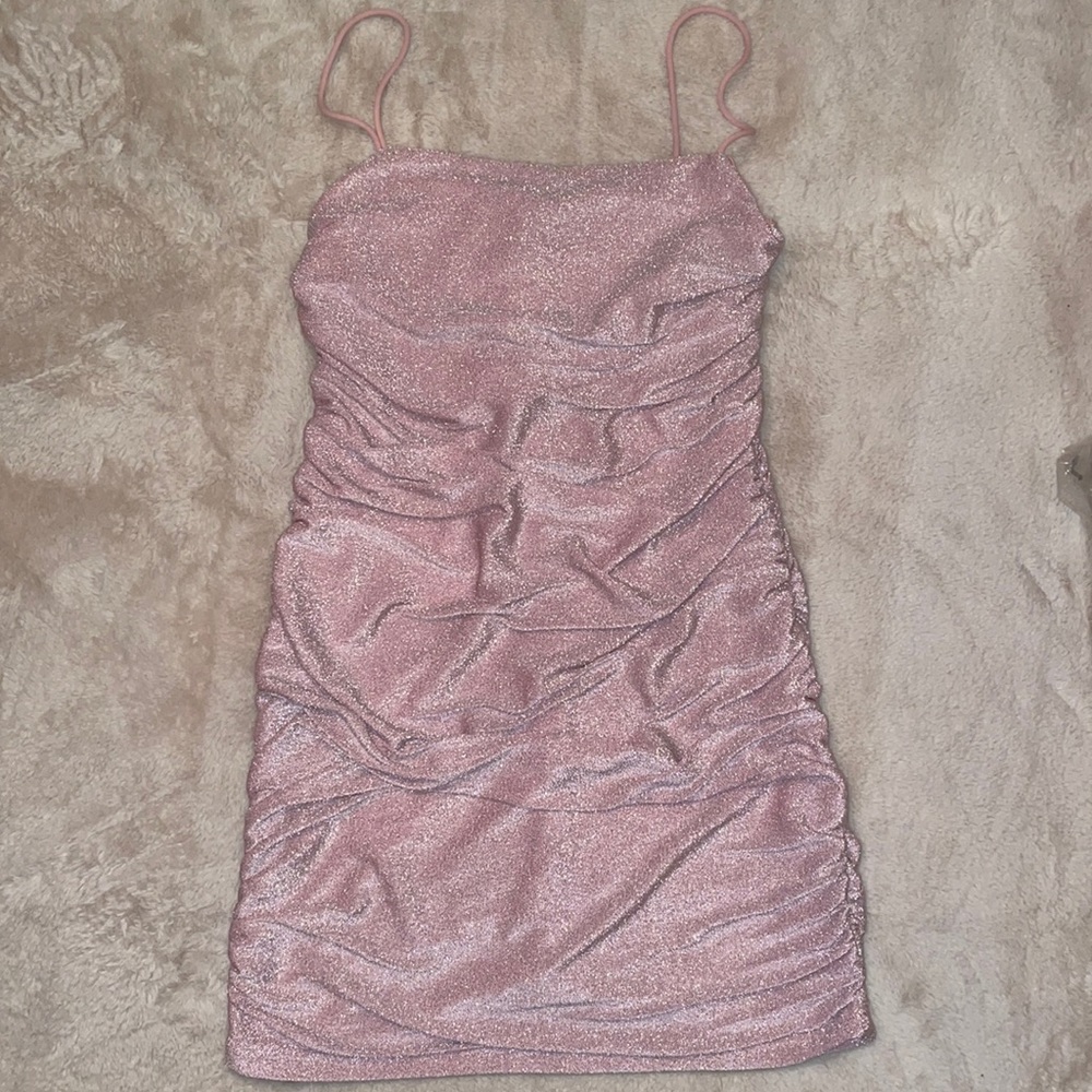 Shein glitter knit ruched cami bodycon mini dress